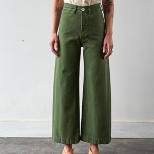 JESSE KAMM SAILOR PANTS | SIZE 2 | OLIVE GREEN